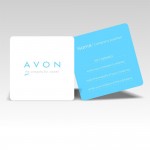 Square cut business cards
