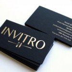 Special black paper with gold stamping business card